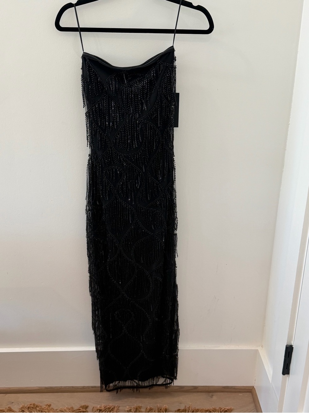 ROTATE Black Beaded Evening Dress size 0